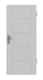 Frontansicht von Signum 22 Basic Lack Grau RAL 7035 Wohnungseingangstür - Huga