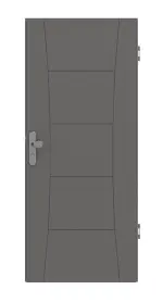 Frontansicht von Huga Wohnungseingangstür Signum 22 Hygge grau RAL 7037 Lack Concept