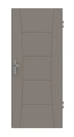 Frontansicht von Groove 22 ProLine Lack Taupe RAL 7048 Wohnungseingangstür - Hörmann