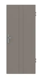 Frontansicht von Groove 23 ProLine Lack Taupe RAL 7048 Wohnungseingangstür - Hörmann