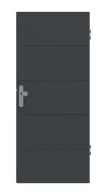 Frontansicht von Groove 27 ProLine Lack Anthrazit RAL 7016 Wohnungseingangstür - Hörmann