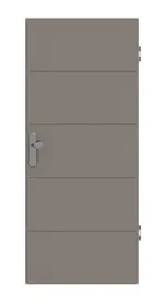 Frontansicht von Groove 27 ProLine Lack Taupe RAL 7048 Wohnungseingangstür - Hörmann
