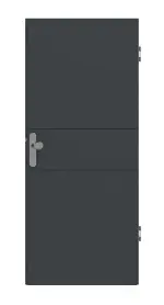 Frontansicht von Groove 29 ProLine Lack Anthrazit RAL 7016 Wohnungseingangstür - Hörmann