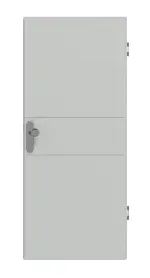 Frontansicht von Groove 29 ProLine Lack Grau RAL 7035 Wohnungseingangstür - Hörmann