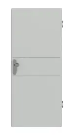 Frontansicht von Signum 29 Basic Lack Grau RAL 7035 Wohnungseingangstür - Huga