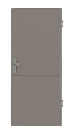 Frontansicht von Groove 29 ProLine Lack Taupe RAL 7048 Wohnungseingangstür - Hörmann