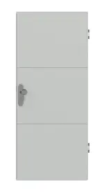 Frontansicht von Groove 31 ProLine Lack Grau RAL 7035 Wohnungseingangstür - Hörmann