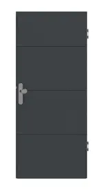 Frontansicht von Groove 34 ProLine Lack Anthrazit RAL 7016 Wohnungseingangstür - Hörmann