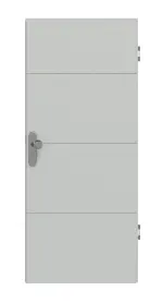 Frontansicht von Groove 34 ProLine Lack Grau RAL 7035 Wohnungseingangstür - Hörmann