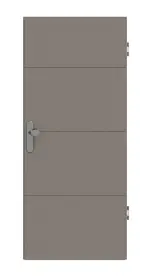 Frontansicht von Signum 34 Basic Lack Taupe RAL 7048 Wohnungseingangstür - Huga