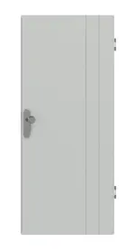 Frontansicht von Groove 39 ProLine Lack Grau RAL 7035 Wohnungseingangstür - Hörmann