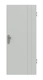 Frontansicht von Signum 39 Basic Lack Grau RAL 7035 Wohnungseingangstür - Huga