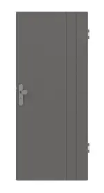 Frontansicht von Huga Wohnungseingangstür Signum 39 Hygge grau RAL 7037 Lack Concept