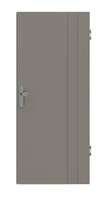 Frontansicht von Groove 39 ProLine Lack Taupe RAL 7048 Wohnungseingangstür - Hörmann