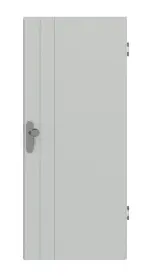 Frontansicht von Signum 44 Basic Lack Grau RAL 7035 Wohnungseingangstür - Huga