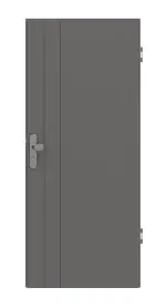 Frontansicht von Huga Wohnungseingangstür Signum 44 Hygge grau RAL 7037 Lack Concept