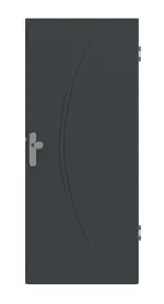 Frontansicht von Groove 49 ProLine Lack Anthrazit RAL 7016 Wohnungseingangstür - Hörmann