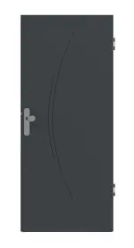 Frontansicht von Signum 49 Basic Lack Anthrazit RAL 7016 Wohnungseingangstür - Huga