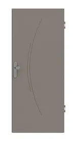 Frontansicht von Groove 49 ProLine Lack Taupe RAL 7048 Wohnungseingangstür - Hörmann