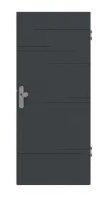 Frontansicht von Signum 50 Basic Lack Anthrazit RAL 7016 Wohnungseingangstür - Huga