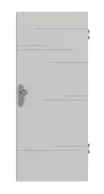 Frontansicht von Groove 50 ProLine Lack Grau RAL 7035 Wohnungseingangstür - Hörmann