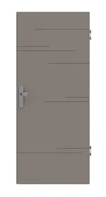 Frontansicht von Signum 50 Basic Lack Taupe RAL 7048 Wohnungseingangstür - Huga