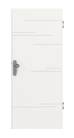 Frontansicht von Signum 50 Basic Lack Verkehrsweiß RAL 9016 Wohnungseingangstür - Huga