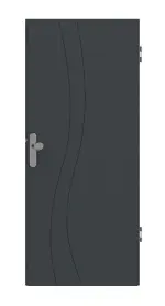 Frontansicht von Groove 51 ProLine Lack Anthrazit RAL 7016 Wohnungseingangstür - Hörmann