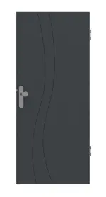 Frontansicht von Signum 51 Basic Lack Anthrazit RAL 7016 Wohnungseingangstür - Huga