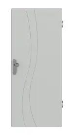 Frontansicht von Groove 51 ProLine Lack Grau RAL 7035 Wohnungseingangstür - Hörmann