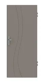 Frontansicht von Signum 51 Basic Lack Taupe RAL 7048 Wohnungseingangstür - Huga