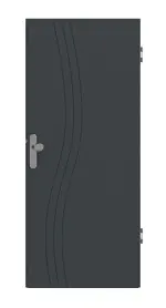 Frontansicht von Groove 53 ProLine Lack Anthrazit RAL 7016 Wohnungseingangstür - Hörmann
