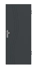 Frontansicht von Signum 53 Basic Lack Anthrazit RAL 7016 Wohnungseingangstür - Huga