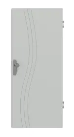 Frontansicht von Groove 53 ProLine Lack Grau RAL 7035 Wohnungseingangstür - Hörmann