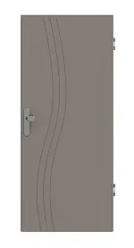 Frontansicht von Signum 53 Basic Lack Taupe RAL 7048 Wohnungseingangstür - Huga