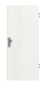 Frontansicht von Signum 53 Basic Lack Verkehrsweiß RAL 9016 Wohnungseingangstür - Huga