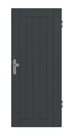 Frontansicht von Groove 54 ProLine Lack Anthrazit RAL 7016 Wohnungseingangstür - Hörmann