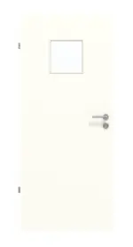 Frontansicht von GARANT Feuchtraumtür U11026SD Kristallweiß GHK08 mit Lichtausschnitt LA-7