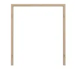 Frontansicht von GARANT Blendrahmen für Doppelflügeltüren Authentic Achat CePaL mit runder Kante