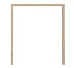 Frontansicht von TEUTO Blendrahmen für Doppelflügeltüren Authentic Achat CPL mit runder Kante