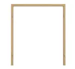 Frontansicht von GARANT Blendrahmen für Doppelflügeltüren Authentic Asteiche CePaL mit runder Kante