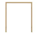 Frontansicht von TEUTO Blendrahmen für Doppelflügeltüren Authentic Asteiche CPL mit runder Kante