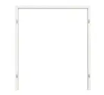 Frontansicht von GARANT Blendrahmen für Doppelflügeltüren Authentic Bianco CePaL mit runder Kante