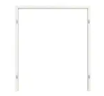 Frontansicht von TEUTO Blendrahmen für Doppelflügeltüren Authentic Bianco CPL mit runder Kante