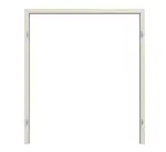 Frontansicht von TEUTO Blendrahmen für Doppelflügeltüren Authentic Perl CPL mit runder Kante