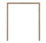 Frontansicht von GARANT Blendrahmen für Doppelflügeltüren Authentic Risseiche CePaL mit runder Kante