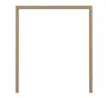 Frontansicht von TEUTO Blendrahmen für Doppelflügeltüren Authentic Risseiche CPL mit runder Kante