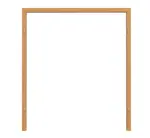 Frontansicht von GARANT Blendrahmen für Doppelflügeltüren Buche Exklusiv CePaL mit runder Kante