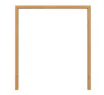 Frontansicht von TEUTO Blendrahmen für Doppelflügeltüren Buche Exklusiv CPL mit runder Kante