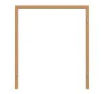 Frontansicht von GARANT Blendrahmen für Doppelflügeltüren Eiche Premium CePaL mit runder Kante